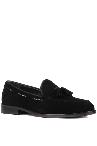 Shoetyle - Siyah Süet Deri Erkek Klasik Ayakkabı 250-2350 - 2
