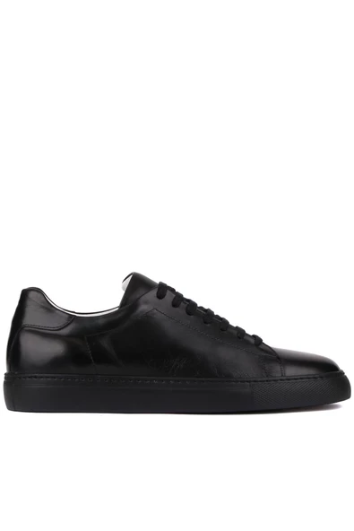 Shoetyle - Siyah Deri Bağcıklı Erkek Günlük Ayakkabı 250-103