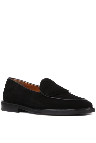 Shoetyle - Siyah Süet Bağcıksız Erkek Günlük Ayakkabı 250-7510 - Resim 2