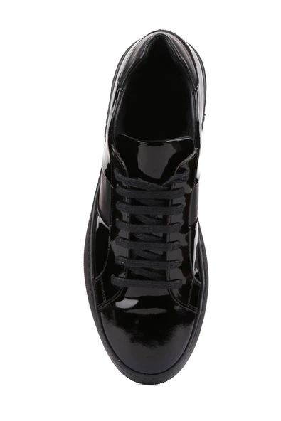 Shoetyle - Siyah Rugan Deri Bağcıklı Erkek Günlük Ayakkabı 250-1100 - Resim 5