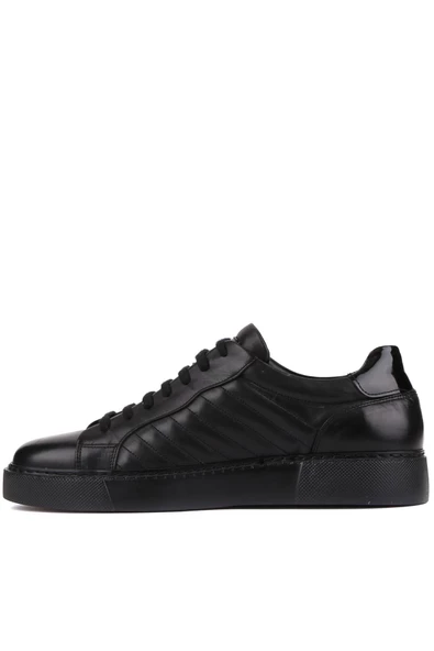 Shoetyle - Siyah Deri Bağcıklı Erkek Günlük Ayakkabı 250-1200 - Resim 3