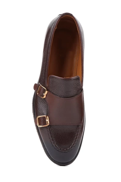 Shoetyle - Kahverengi Deri Tokalı Erkek Klasik Ayakkabı 250-2750 - 5