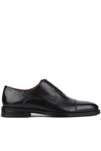 Shoetyle - Siyah Deri Bağcıklı Erkek Klasik Ayakkabı 250-2030