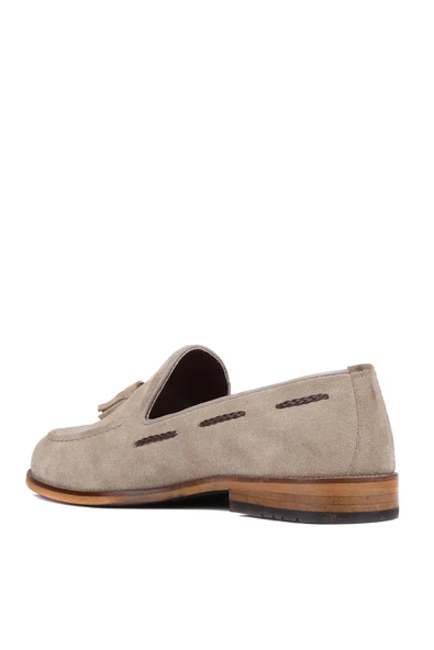 Shoetyle - Bej Süet Deri Erkek Klasik Ayakkabı 250-2350 - Resim 4