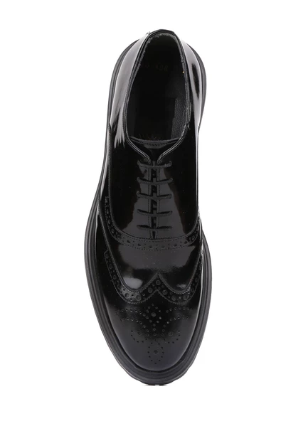 Shoetyle - Siyah Rugan Deri Bağcıklı Erkek Klasik Ayakkabı 250-400 - Resim 5