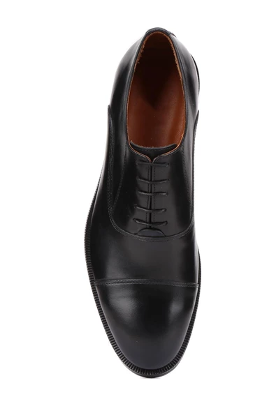 Shoetyle - Siyah Deri Bağcıklı Erkek Klasik Ayakkabı 250-2030 - Resim 5