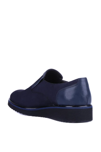 Fosco - Lacivert Nubuk Hakiki Deri Erkek Günlük Ayakkabı 7105 - 6946 - Resim 4