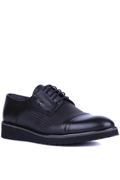 Fosco - Siyah Hakiki Deri Erkek Günlük Ayakkabı 7042 - 6945 - Resim 2