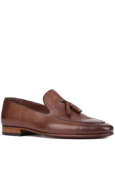 Shoetyle - Kahverengi Deri Erkek Klasik Ayakkabı 250-2352 - 2