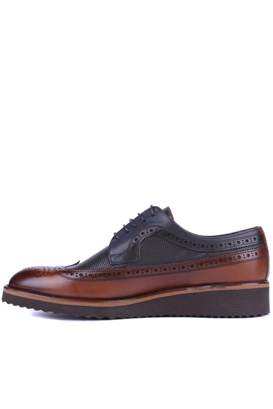 Fosco - Taba, Lacivert Hakiki Deri Erkek Günlük Ayakkabı 1106 43 816 158 - 6962 - Resim 3