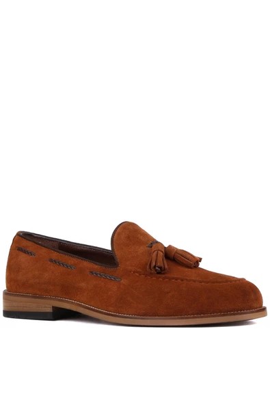 Shoetyle - Taba Süet Deri Erkek Klasik Ayakkabı 250-2350 - 2