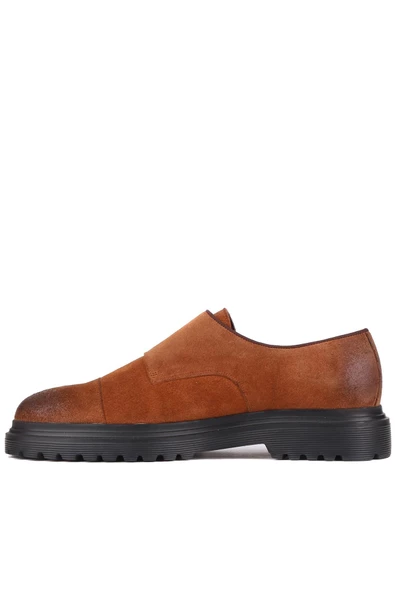 Shoetyle - Taba Süet Tokalı Erkek Klasik Ayakkabı 250-2379 - Resim 3