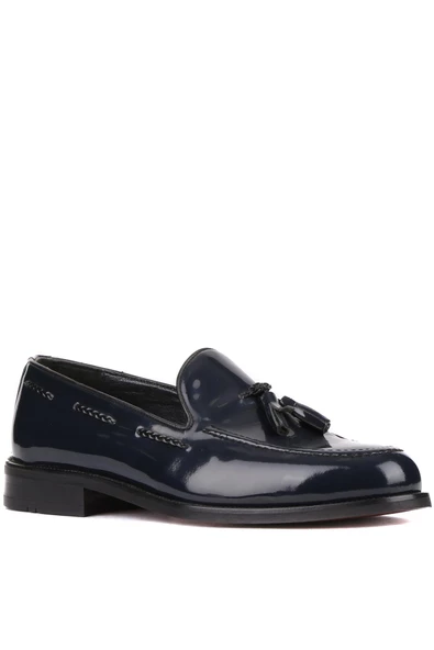 Shoetyle - Lacivert Rugan Deri Erkek Klasik Ayakkabı 250-2350 - Resim 2