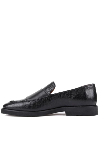 Shoetyle - Siyah Deri Tokalı Erkek Klasik Ayakkabı 250-2750 - Resim 3