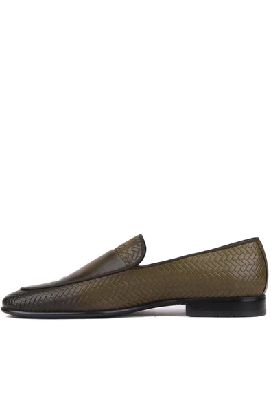 Shoetyle - Haki Deri Tokalı Erkek Klasik Ayakkabı 250-2300 - 3