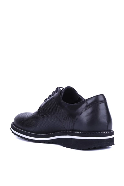 Fosco - Siyah Hakiki Deri Erkek Günlük Ayakkabı 8071 - 6949 - Resim 4