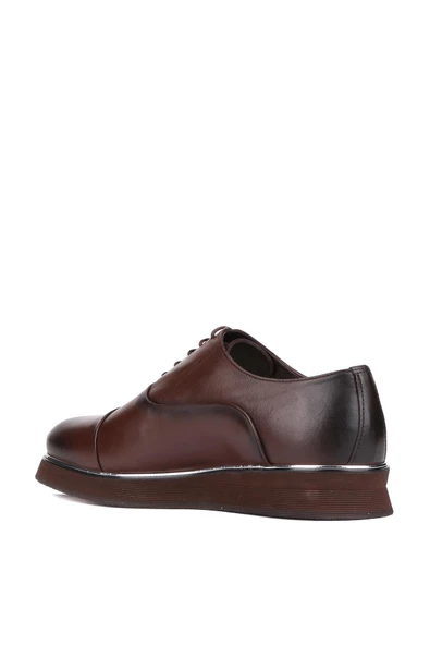 Shoetyle - Kahverengi Deri Bağcıklı Erkek Klasik Ayakkabı 250-2030 - 4