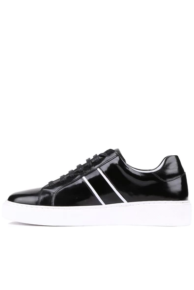 Shoetyle - Siyah Rugan Deri Bağcıklı Erkek Günlük Ayakkabı 250-1111 - Resim 3