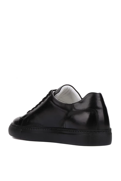 Shoetyle - Siyah Deri Bağcıklı Erkek Günlük Ayakkabı 250-103 - Resim 4