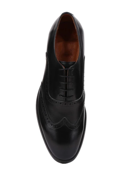 Shoetyle - Siyah Deri Bağcıklı Erkek Klasik Ayakkabı 250-450 - 5