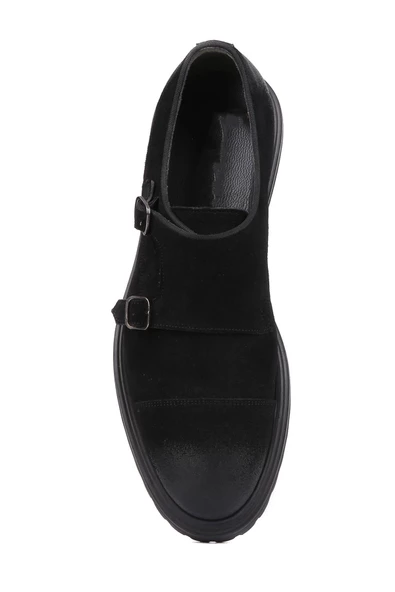 Shoetyle - Siyah Süet Tokalı Erkek Klasik Ayakkabı 250-2379 - Resim 5