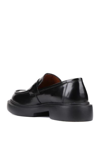 Shoetyle - Siyah Açma Deri Bağcıksız Erkek Klasik Ayakkabı 250-2375 - 4