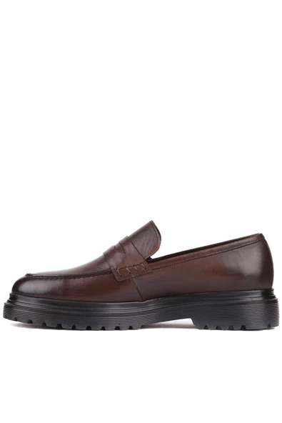 Shoetyle - Kahverengi Deri Erkek Klasik Ayakkabı 250-2371 - 3