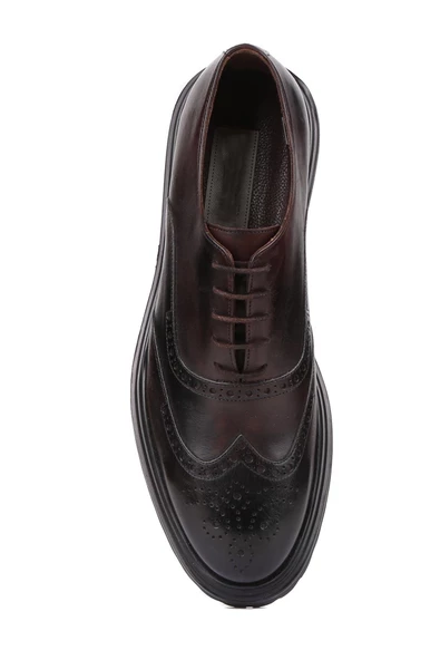 Shoetyle - Bordo Deri Bağcıklı Erkek Klasik Ayakkabı 250-400 - 5