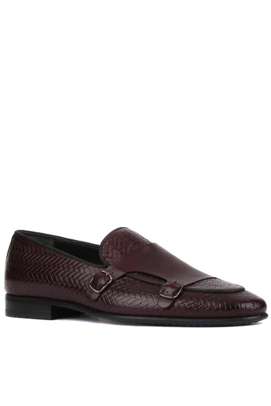 Shoetyle - Kahverengi Deri Tokalı Erkek Klasik Ayakkabı 250-2300 - Resim 2