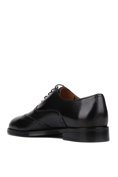 Shoetyle - Siyah Deri Bağcıklı Erkek Klasik Ayakkabı 250-450 - 4