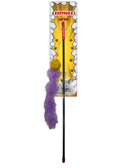 CatMozz Tüy Fırtınası Kedi Oyuncağı Oltası 45 cm