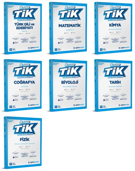 Eğitim Vadisi 2025 9. Sınıf Tik Tam İzleme Kitabı Seti Tam Set 7 Kitap