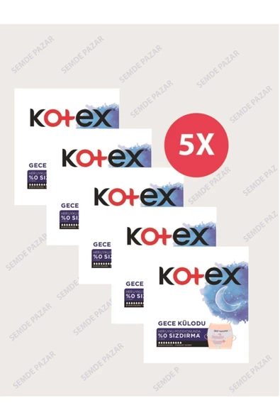 Kotex Regl Gece Külodu 2'li 5 Paket