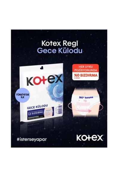 Kotex Regl Gece Külodu 2'li 5 Paket - 4