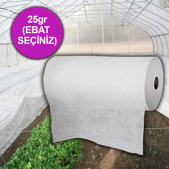 12,8x5 METRE 25gr AGRİL ISI DON ÖRTÜSÜ, ZİRAİ DON KIRAĞI ÖRTÜ KARPUZ ÇİLEK ÖRTÜSÜ, SERA TOPRAK ÖRTÜSÜ ELYAF BİTKİ KORUMA ÖRTÜSÜ ürün görseli