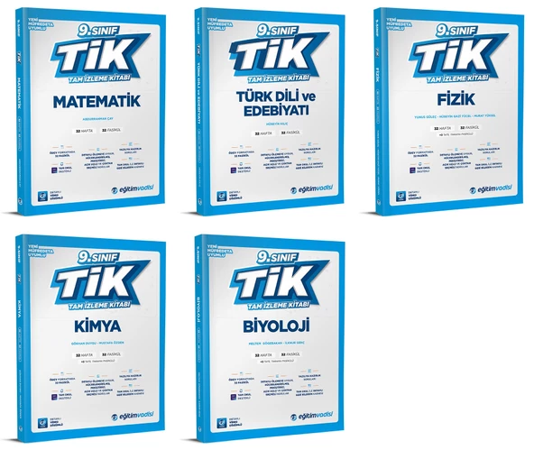 Eğitim Vadisi 2025 9. Sınıf Sayısal Tik Tam İzleme Kitabı Seti