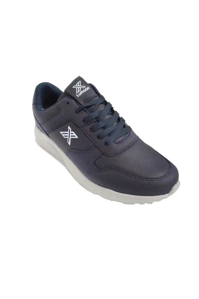 Luttoon 4039-24 Deri Anatomik Hafıza Taban Kadın Sneaker Lacivert Gri ürün görseli 1