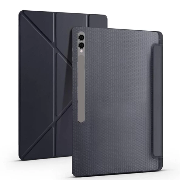 Tab S10 Ultra (X920) / S9 Ultra (X910) / Tab S8 Ultra Uyumlu Kılıf Kalem Bölmeli Standlı Smart Cover