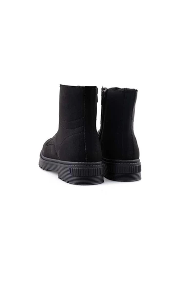 Polact 23001-24 Deri Fermuarlı Kadın Bot Zümrüt Siyah - Resim 2