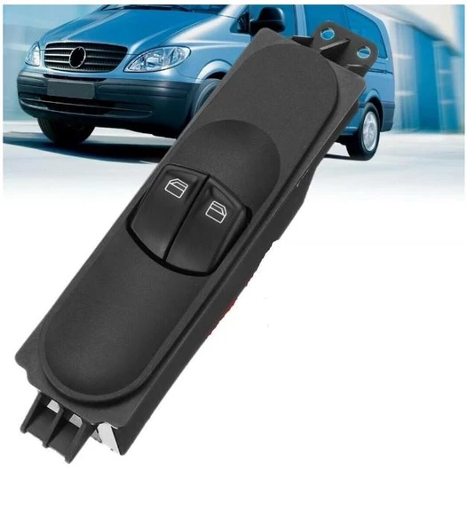 Mercedes Vito W639 Uyumlu Sol Çiftli Cam Dügmesi Anahtari 2003-2009 - 2