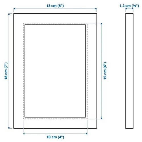 IKEA FISKBO DEKORATİF FOTOĞRAF ÇERÇEVE AÇIK MAVİ 10X15 - 4