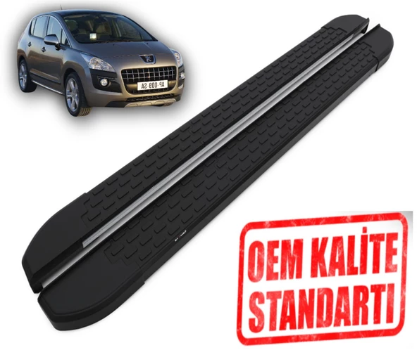 ''3008'' 2009 2010 2011 2012 2013 2014 2015 2016 ARACA ÖZEL NEVADA SİYAH YAN BASAMAK ürün görseli 1