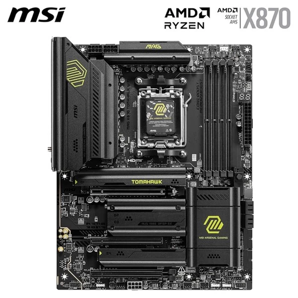 MSI MAG X870 TOMAHAWK WIFI-7 DDR5 HDMI-DP PCIE 5.0 AM5 ATX - Resim 2