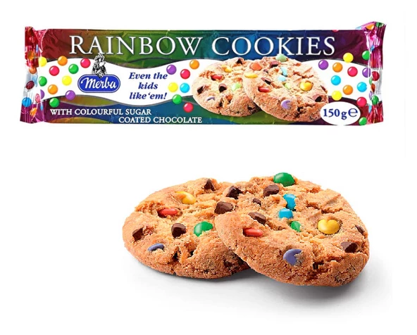 Merba Rainbow Cookies 150 Gr. (1 Adet)