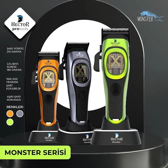 Hector MonsterX Professional Yeşil Saç Kesme Makinesi