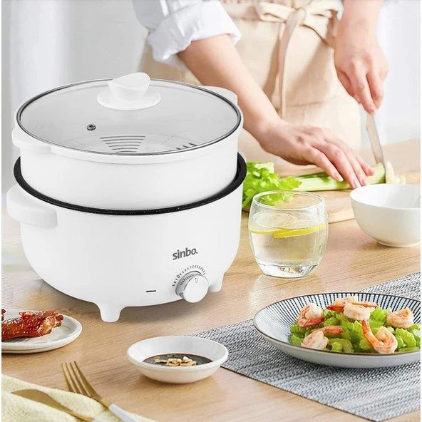 Sinbo Sco-5061 3 Litre Çok Fonksiyonlu Buharlı Pişirici Güveç Pilav Çorba  Haşlama 700 W - 5