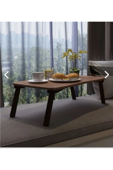 Ceviz Laptop Sehpa Çalışma Kahvaltı Masası - Resim 2