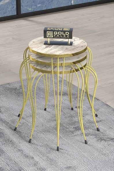 ZİGON SEHPA LÜKENS GOLD EFES - Resim 2