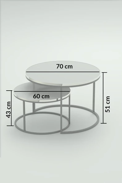 Orta Sehpa Ikili Lüx Specıal Gümüş Bendir - Resim 3