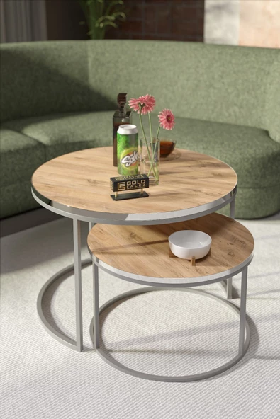 Orta Sehpa Ikili Lüx Specıal Gümüş Ceviz - Resim 3